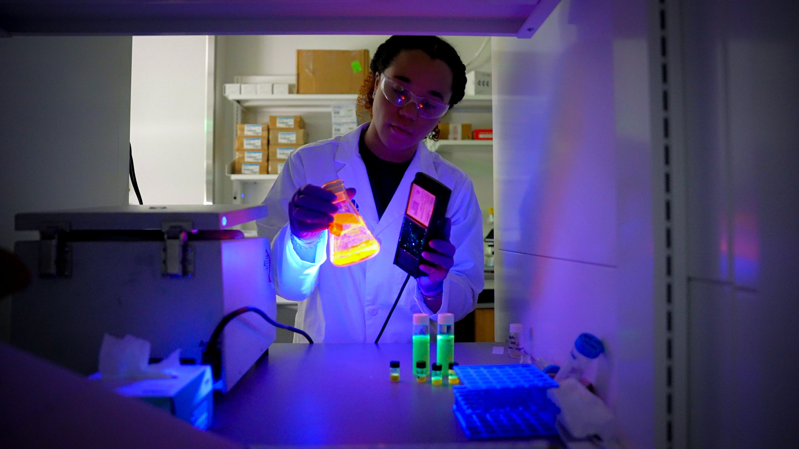 Cheyenne Hayes in the lab